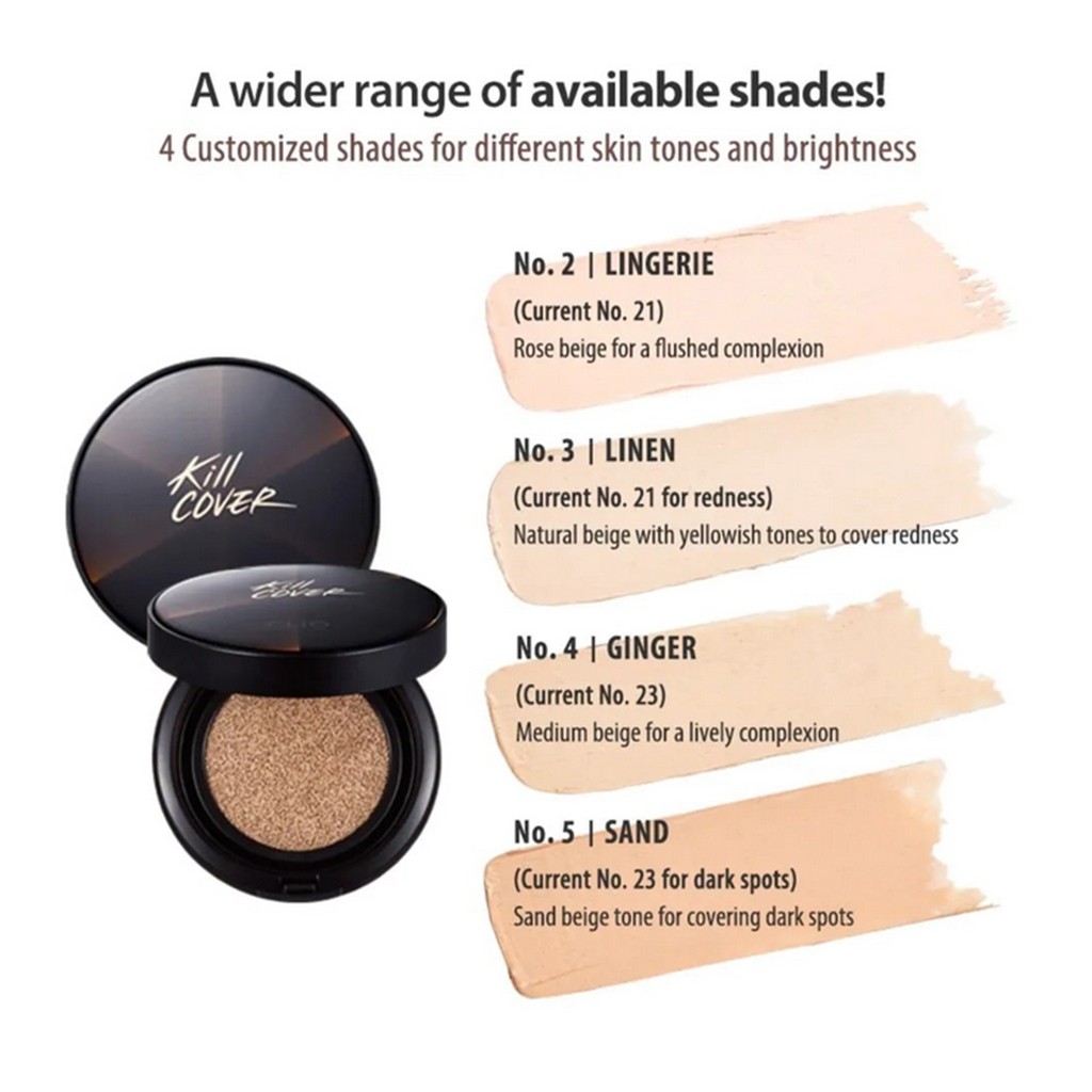 Phấn nước trang điểm CLIO Kill Cover Conceal Cushion SPF45/PA++ - CSTOREVN