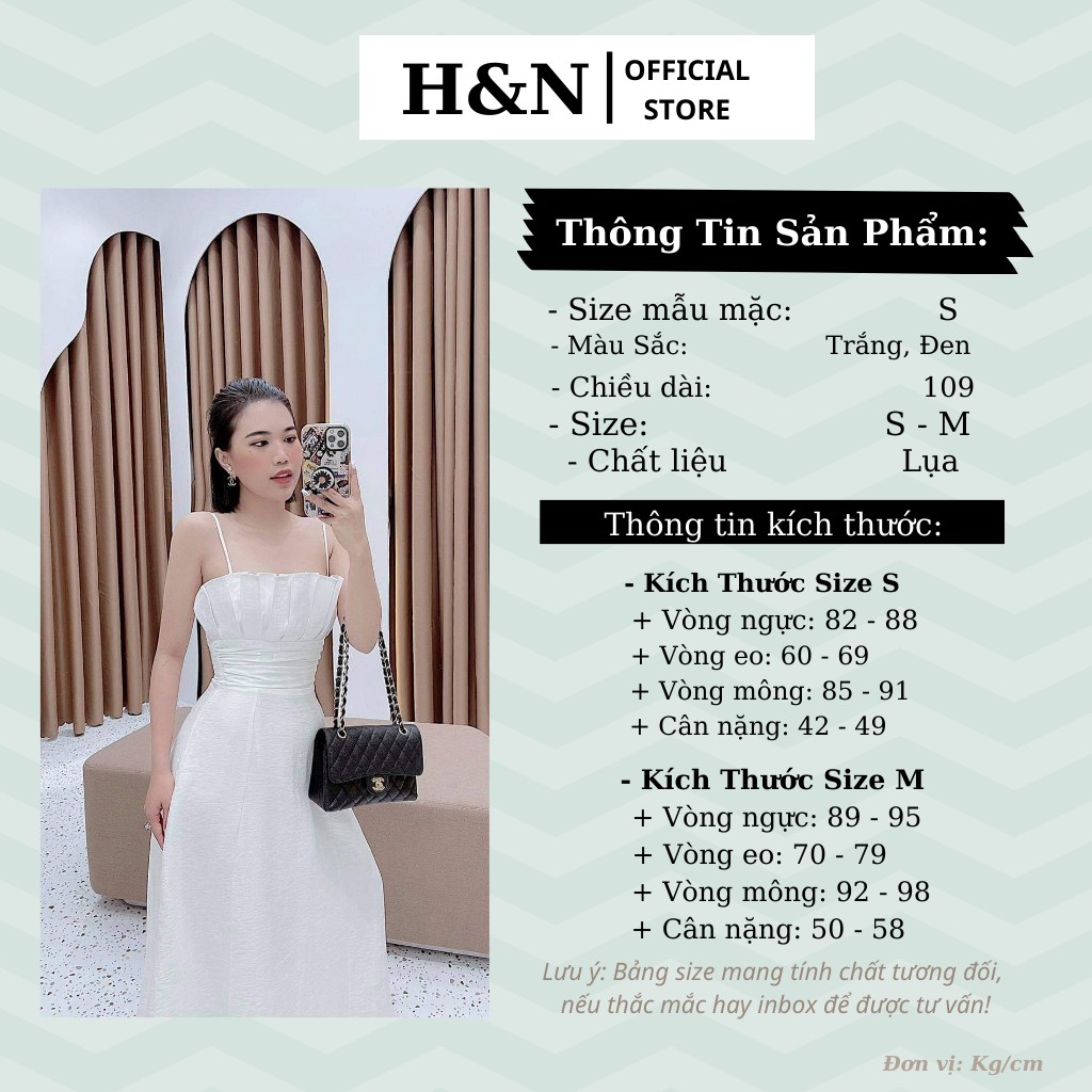 Váy maxi 2 dây xòe dài thiết kế cao cấp dự tiệc trẻ trung xinh xắn - H&N Store V7 | BigBuy360 - bigbuy360.vn