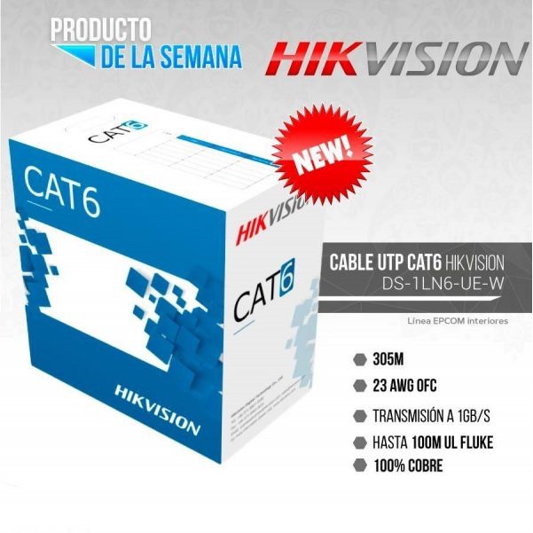 Cáp mạng CAT6 UTP HIKVISION DS-1LN6-UE-W