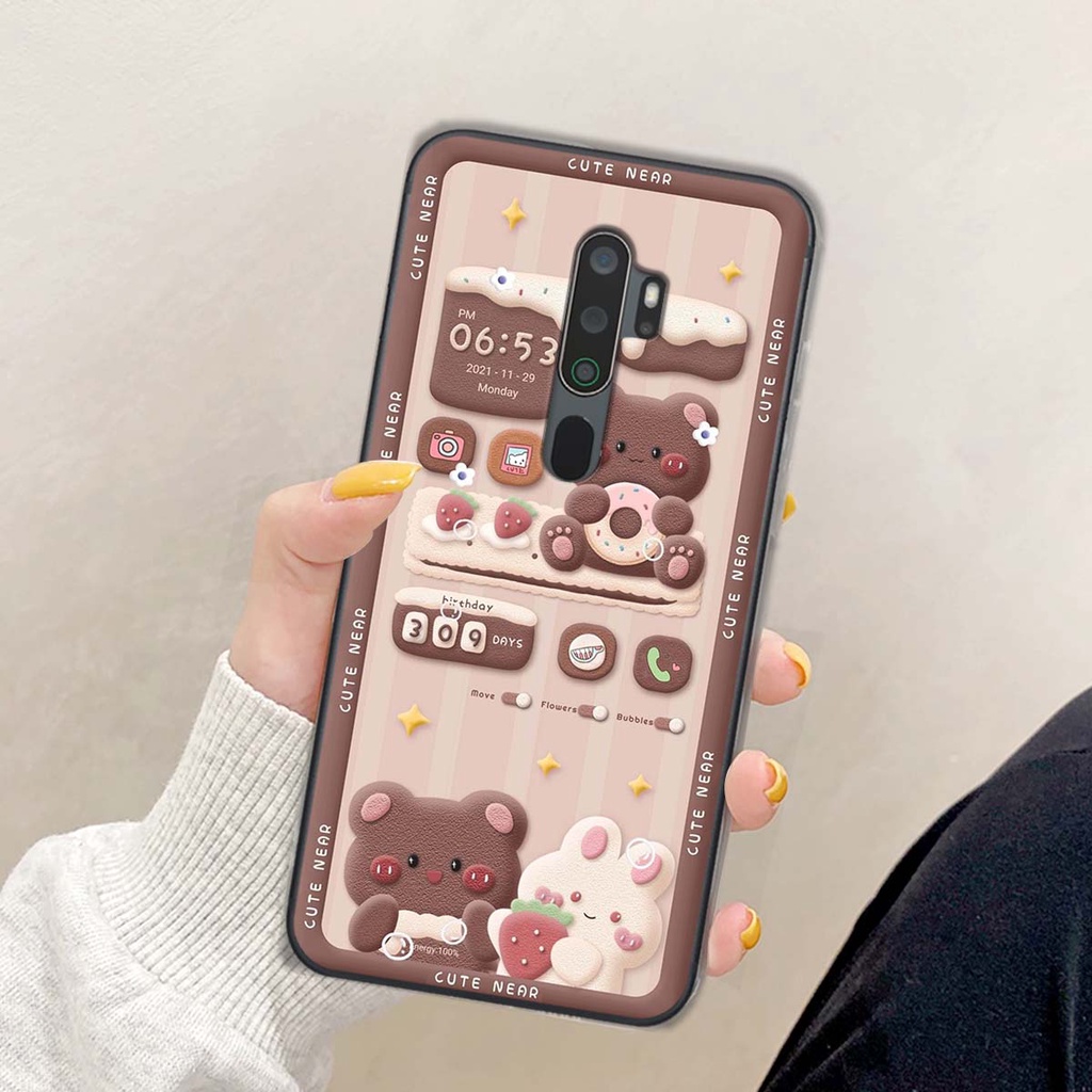 Ốp lưng Oppo A5 2020 / A9 2020 in hình gấu cute,bò sữa 3D cute dễ thương bảo vệ điện thoại.