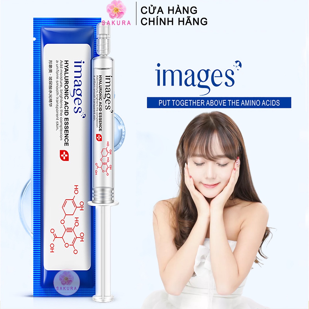 Tinh chất dưỡng ẩm HA IMAGES Serum cấp nước trắng da chống lão hoá nội địa trung Sakura 10ml