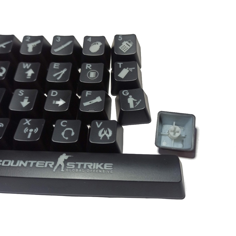 inter CS go Game 26 keys ABS Shot Backlit Backlighting Shine Translucent OEM Keycaps for Mechanical Keyboard CS go Keycap