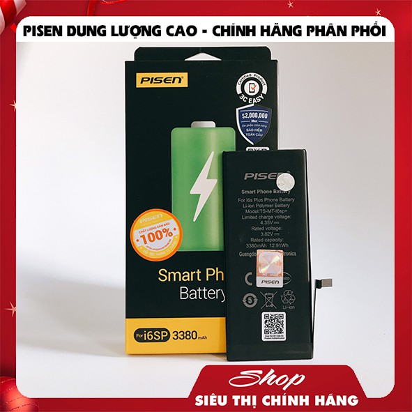 PIN PISEN IPHONE DUNG LƯỢNG CAO - HÀNG CHÍNH HÃNG