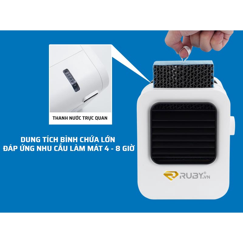Quạt điều hòa hơi nước Mini Xiaomi Microhoo, quạt hơi nước Mini Xiaomi, nhỏ gọn, làm mát nhanh chóng