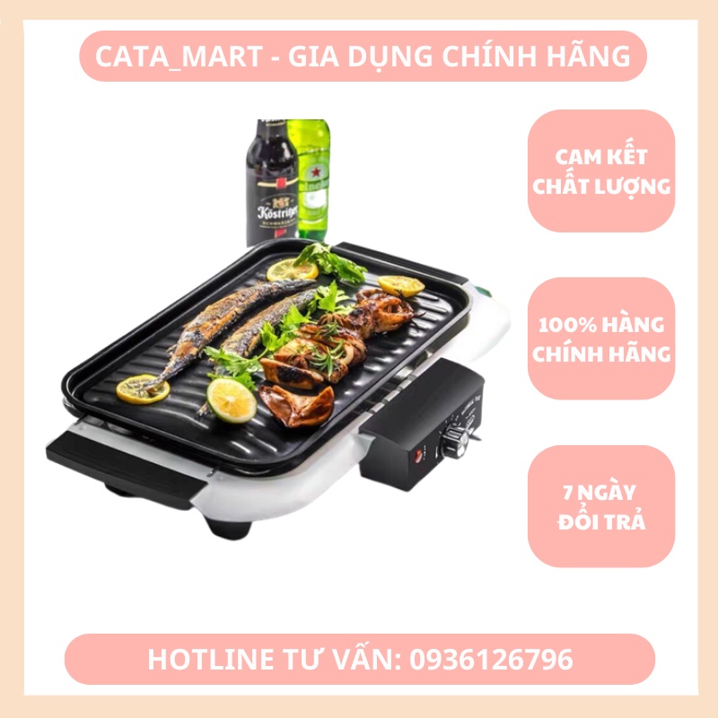 Bếp Nướng Điện Không Khói BBQ 2000W BY1909 nhỏ gọn tiện lợi, thích hợp cho hộ gia đình - LB 295211