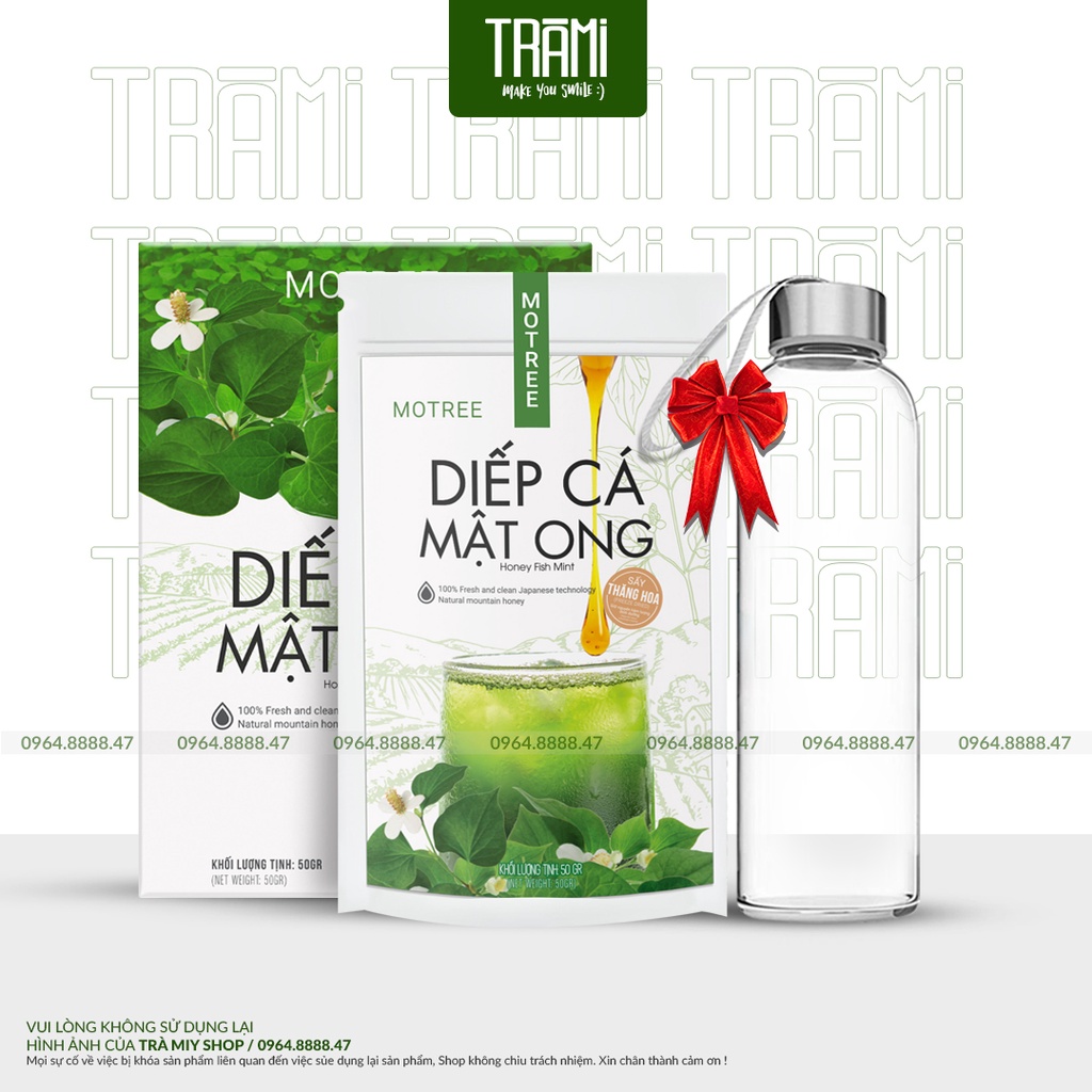 [CHÍNH HÃNG] Bột Diếp Cá Mật Ong Motree, 50gr Detox Thanh Lọc Cơ Thể, Giảm Cân Hiệu Quả, Cải Thiện Mụn , Da Đẹp Mịn Màn