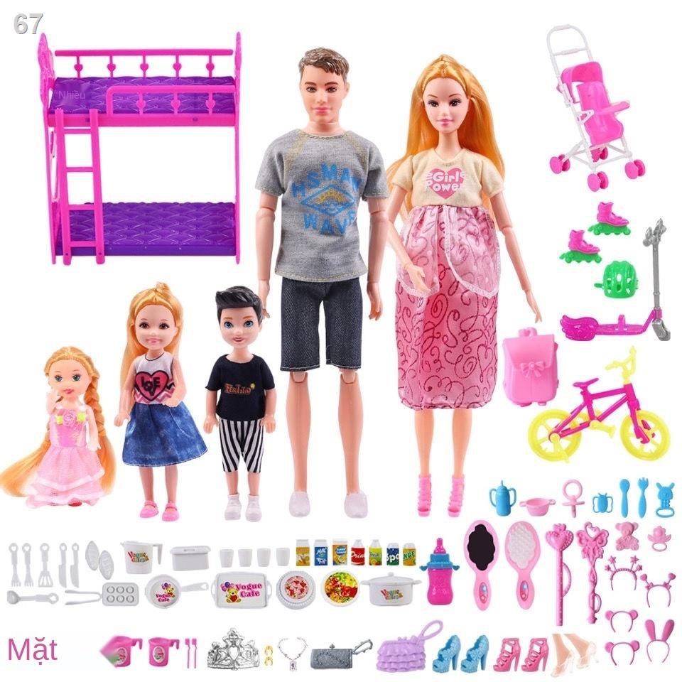 Búp bê Barbieng thai 30cm Bụng Người phụ nữ công chúa trẻ em chơi nhà nhựa vinyl đồ