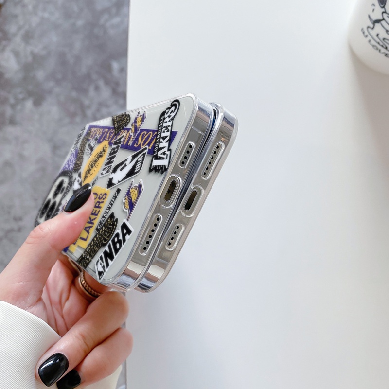 Ốp điện thoại Lakers NBA thích hợp cho iPhone 6 6s 7 8 Plus 11 13 12 Pro Max XR X XS Max SE 2020