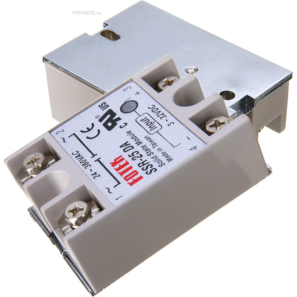 PTPTRATE ★24-380V 25A SSR-25 DA Solid State Relay for PID Temperature Controller Durable