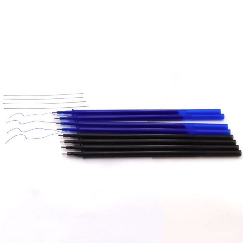 Bộ 12 cây bút bi viết mực gel màu đen / xanh dương ngòi 0.38mm xóa được tiện dụng