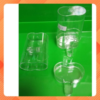 A03 - 10 cái Cóng thức ăn nước uống tự động chim kiểng bằng Mica cao cấp, ống A03