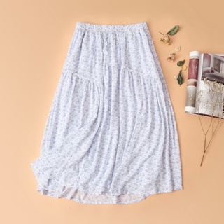 Chân váy KACHISA tơ cotton hoa nhí cách điệu