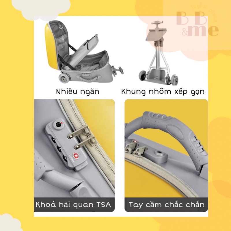 Vali xe đẩy 2in1, Vali xách tay du lịch size 20 chính hãng full phụ kiện TẶNG KÈM QUÀ HẤP DẪN