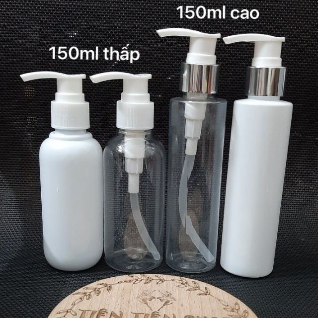 Chai nhựa 150ml vòi ấn fi 24