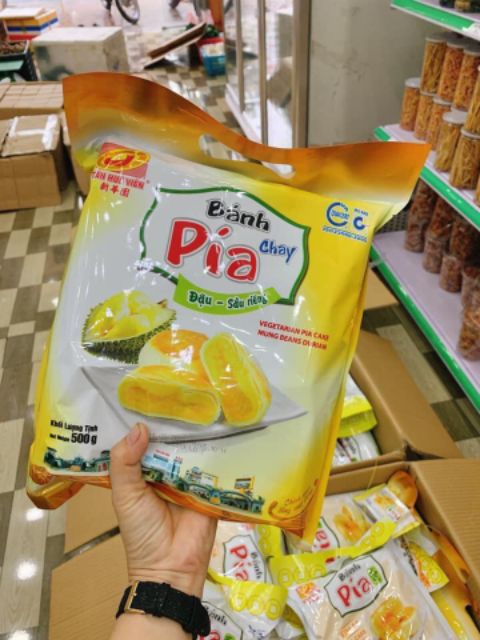 1Kg bánh Pía mini chay đậu xanh - sầu riêng Tân Huê Viên (luôn luôn có date mới)