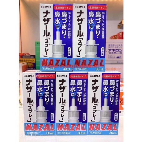 [Video mua tại Nhật] Xịt Mũi Nazal Nhật Bản 30ml -Xịt Chống Ngạt Mũi,Sổ Mũi,Viêm Xoang