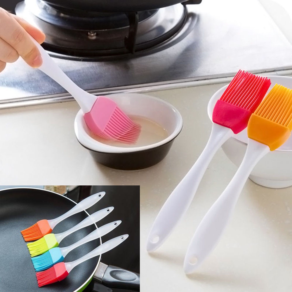 Set Of 4 Colorful Cake Oil Brushes