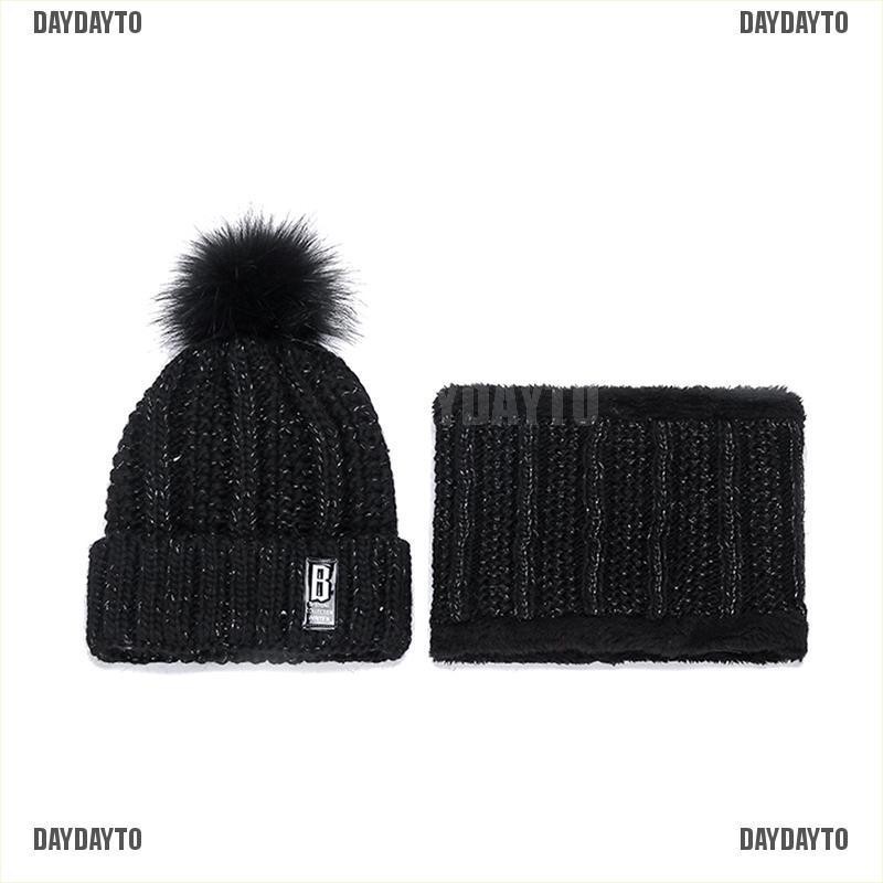 Set Nón Len Và Khăn Ống Len Giữ Ấm Mùa Đông Dành Cho Cả Nam Và Nữ