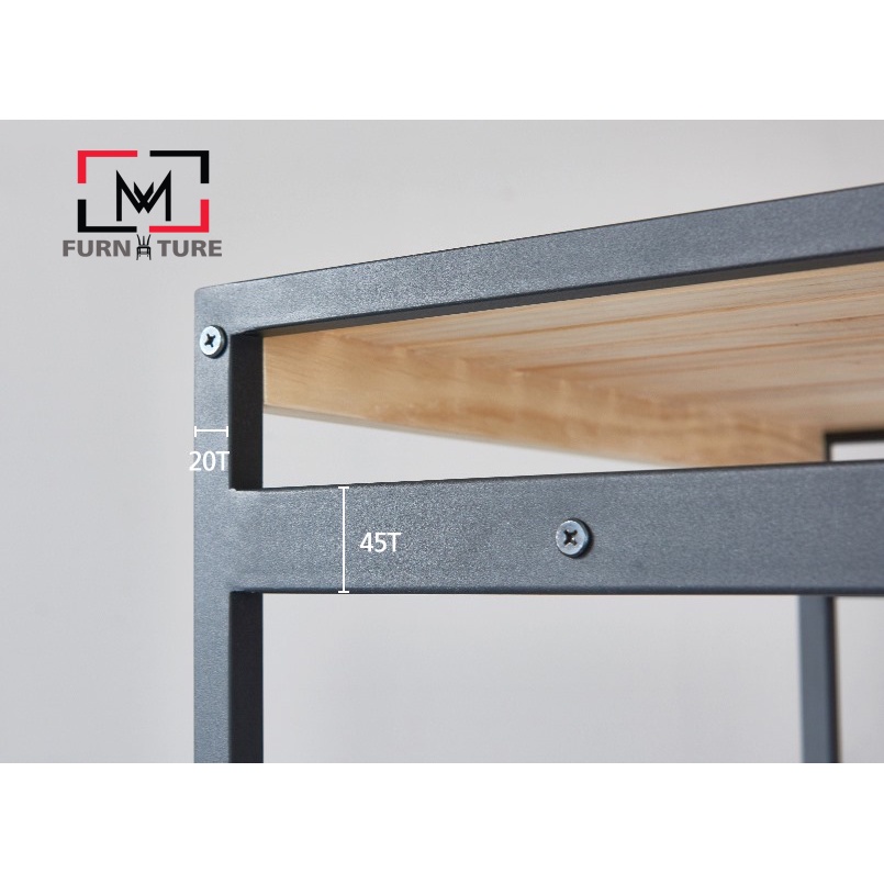 COMBO KỆ GỖ 6 TẦNG VÀ TỦ TREO QUẦN ÁO KHUNG SẮT TĨNH ĐIỆN - COMBO IRON SHELF 6F + IRON SHELF HANGER - NỘI THẤT CĂN HỘ