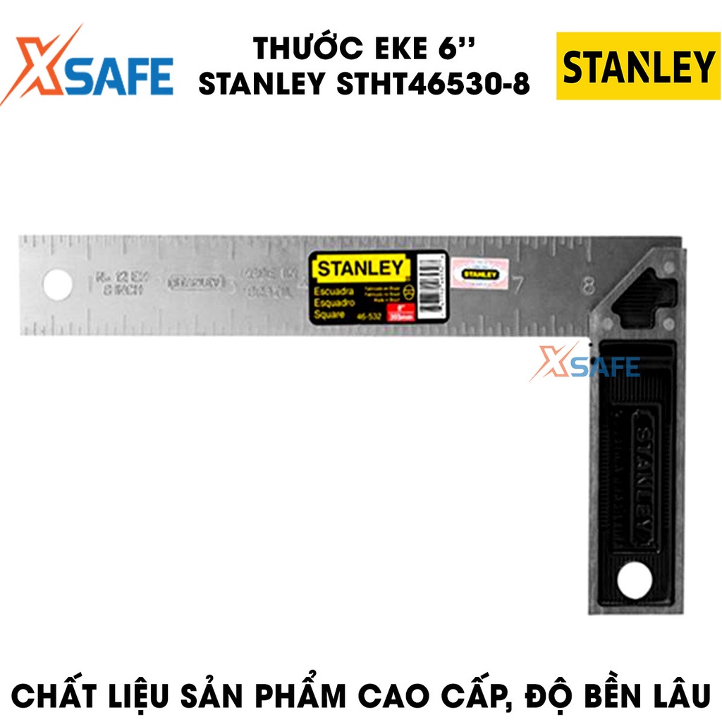 Thước Eke STANLEY gia công thép cứng không gỉ Thước kẻ Stanley thiết kế thông minh tiện ích, chất liệu cao cấp