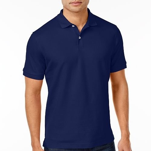 Áo thun polo nam nữ cổ bẻ HUTA PT018 màu xanh đen, vải cá sấu 4 chiều, ngắn tay