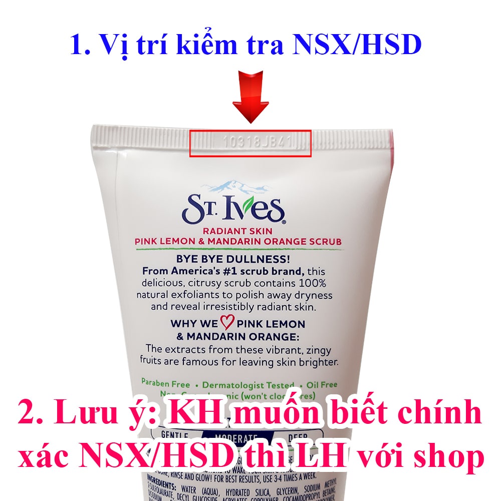 Sữa rửa mặt ST.Ives tẩy tế bào chết làm sạch sâu và se khít lỗ chân lông 170g Mỹ