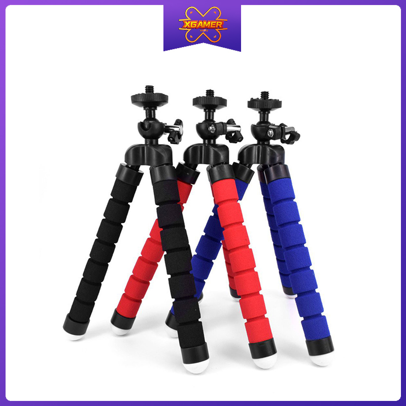 【Free Gift】XGamer New Spider Design Mini Flexible Tripod / Monopod for Cell Phone / Camera Holder with Foam Protection