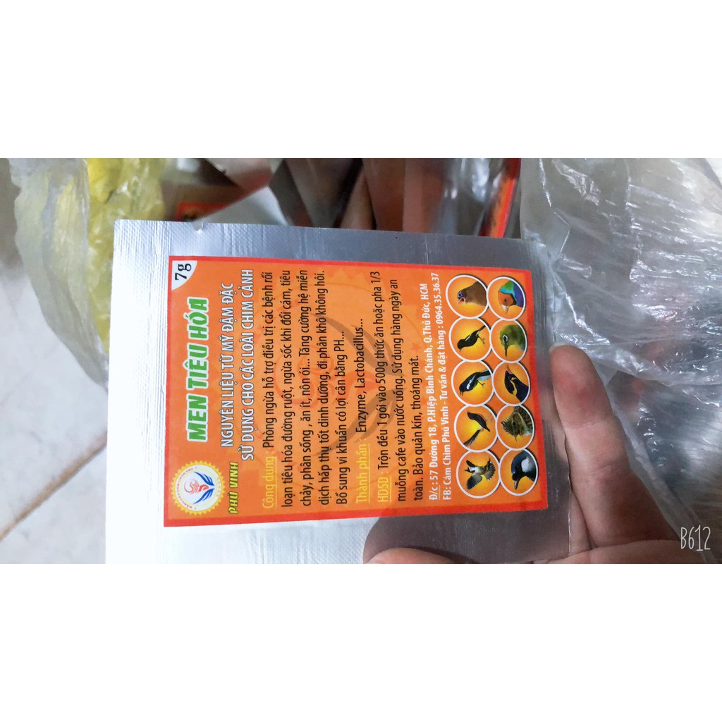 Men Tiêu Hóa Phú Vinh 7gr - Tăng Cường Sức Khỏe Cho Chim