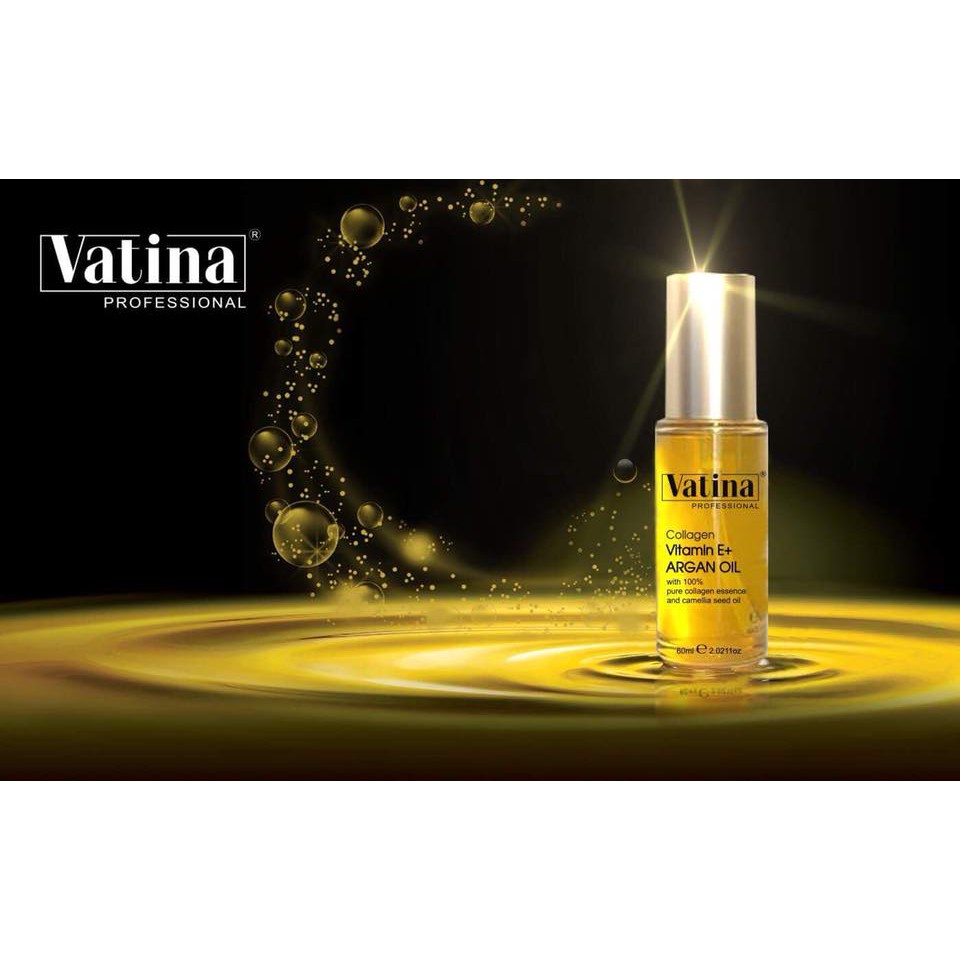 [ Vatina Chính Hãng ] Tinh Dầu Dưỡng Tóc VATINA ARGAN OIL Vitamin E+ Collagen 60ML