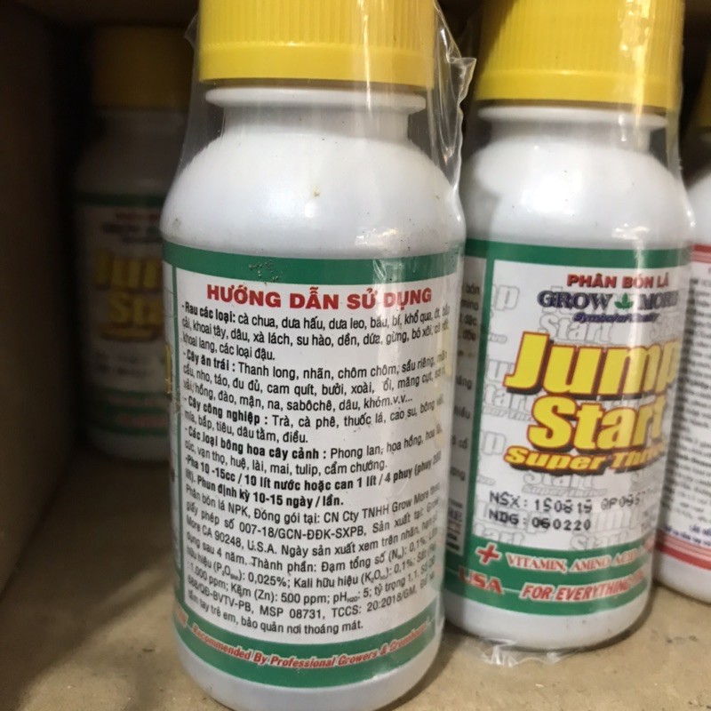 phân bón lá Jump Start Super Thrive cung cấp 50 loại amino acid, vitamin...
