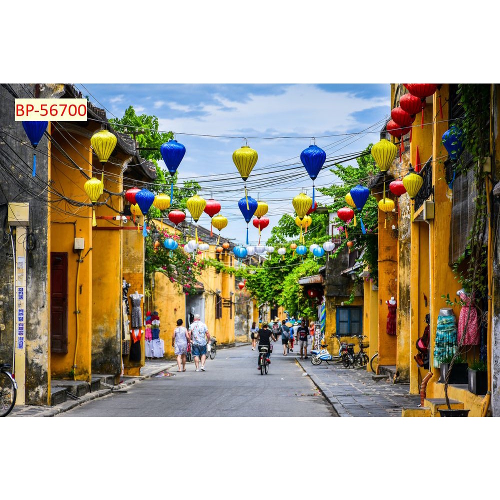 Tranh dán tường Việt Nam 3D HỘI AN thơ mộng, yên bình