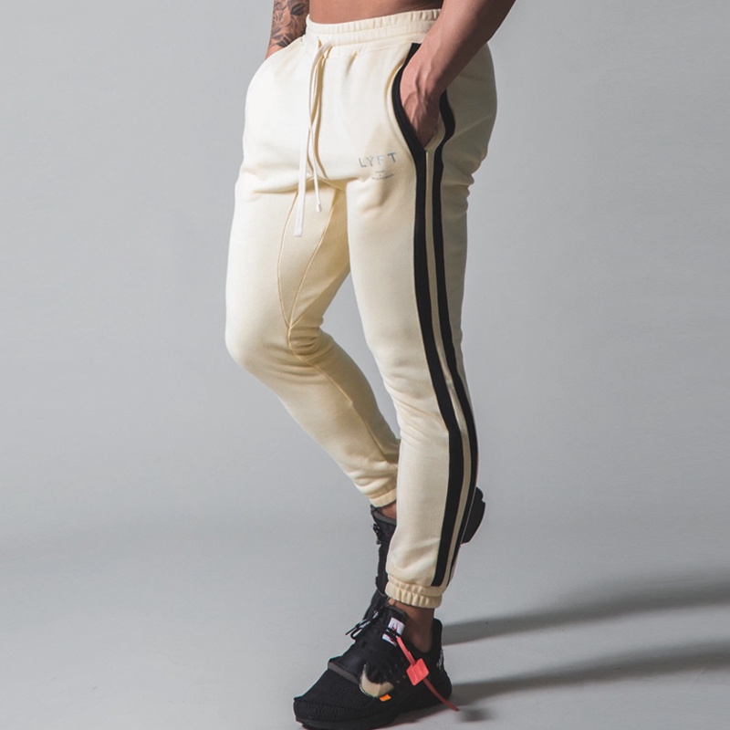 Quần Thể Thao Cotton Phối Sọc Cá Tính Dành Cho Nam / Size M-3XL