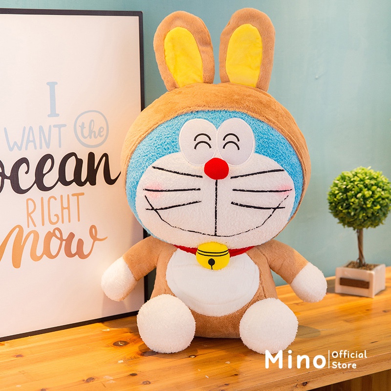 Gấu Bông Doreamon Cute Hồng Xám MINO STORE TH200