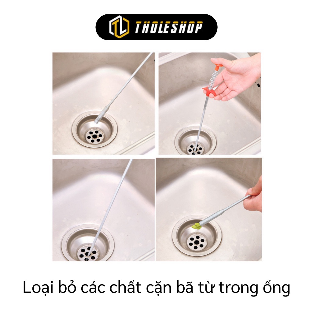 GIÁ SỈ Dụng cụ thông tắc 2 in 1 với lò xo thép cơ động, loại bỏ cặn bã từ trong ống 4000