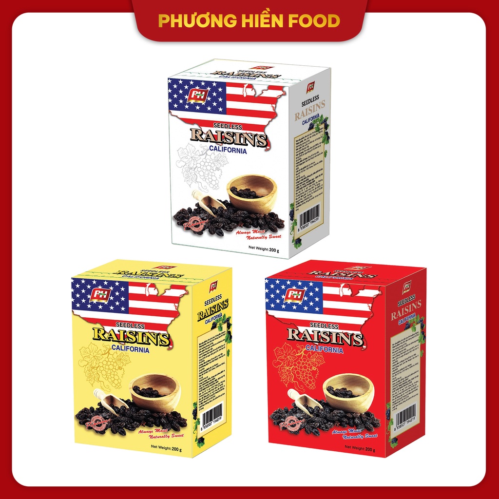 Nho khô đen nhập khẩu Mỹ Raisins 200g
