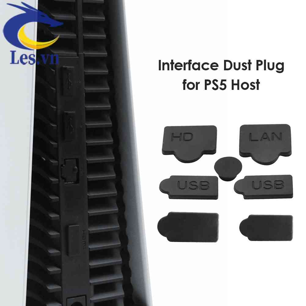 Bộ 7 Nút Silicone Bịt Cổng USB HDMI Chống Bụi Cho PS5