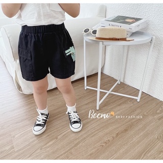 Quần Short Kaki Cá Sấu Bé Trai Đen/Be-MS61