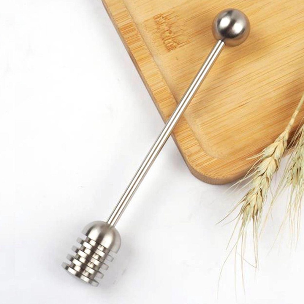 Muỗng Múc Mật Ong Bằng Thép Không Gỉ Thiết Kế Cán Dài Tiện Dụng