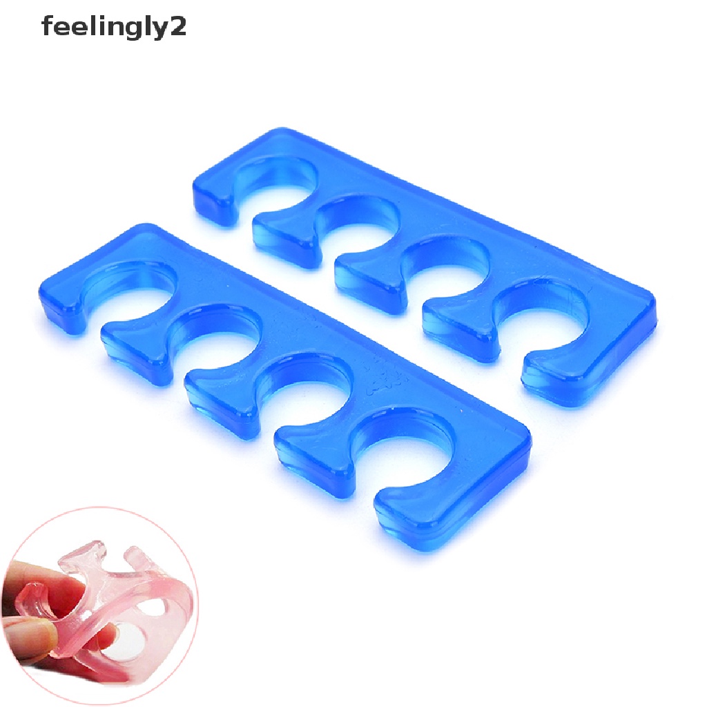 1 Cặp Dụng Cụ Tách Ngón Chân Bằng Silicon Mềm Tiện Dụng
