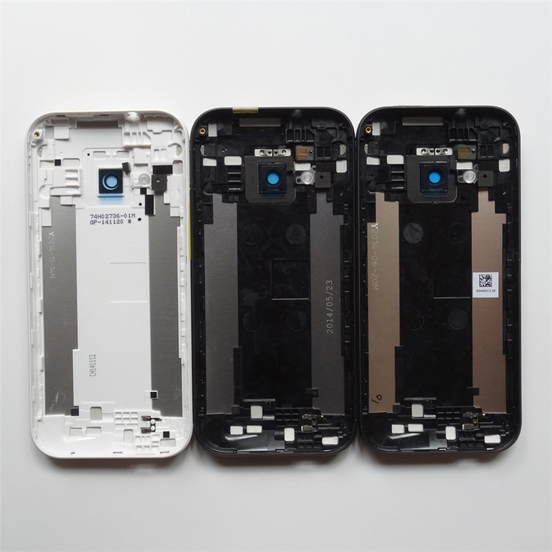 Original Aluminum Material Housing Battery Cover Parts Case For HTC One Mini 2 M8 Mini Battery Door Back Cover +Power Volume Key