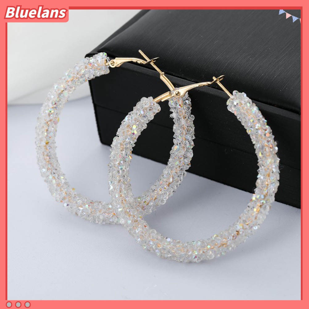 Khuyên Tai Tròn Đính Đá Thời Trang 48h Cho Nữ