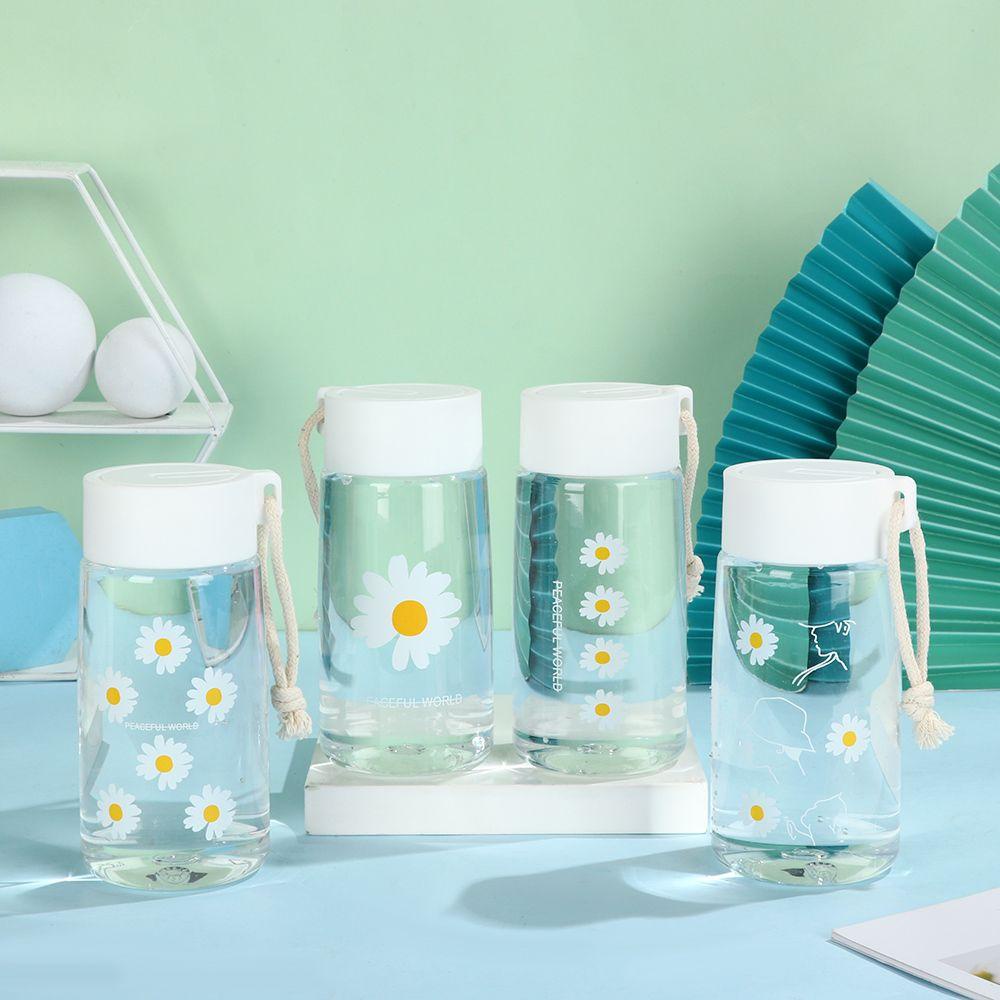 KUNHEV Chai nước 500ml nhựa frosted daisy nhỏ