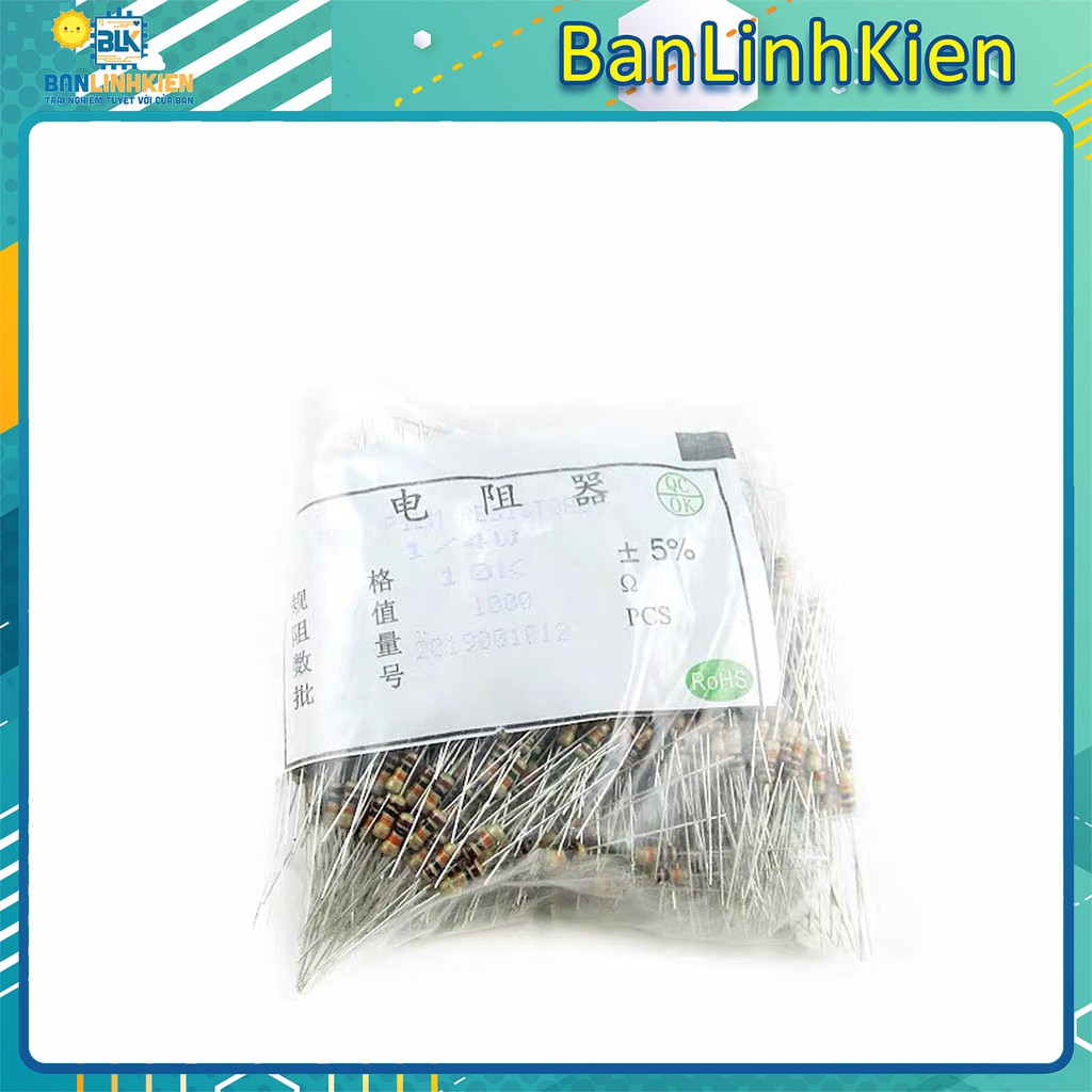 Bộ 50 Con Điện Trở Vạch 1/4W 5% 1R-910R | BigBuy360 - bigbuy360.vn