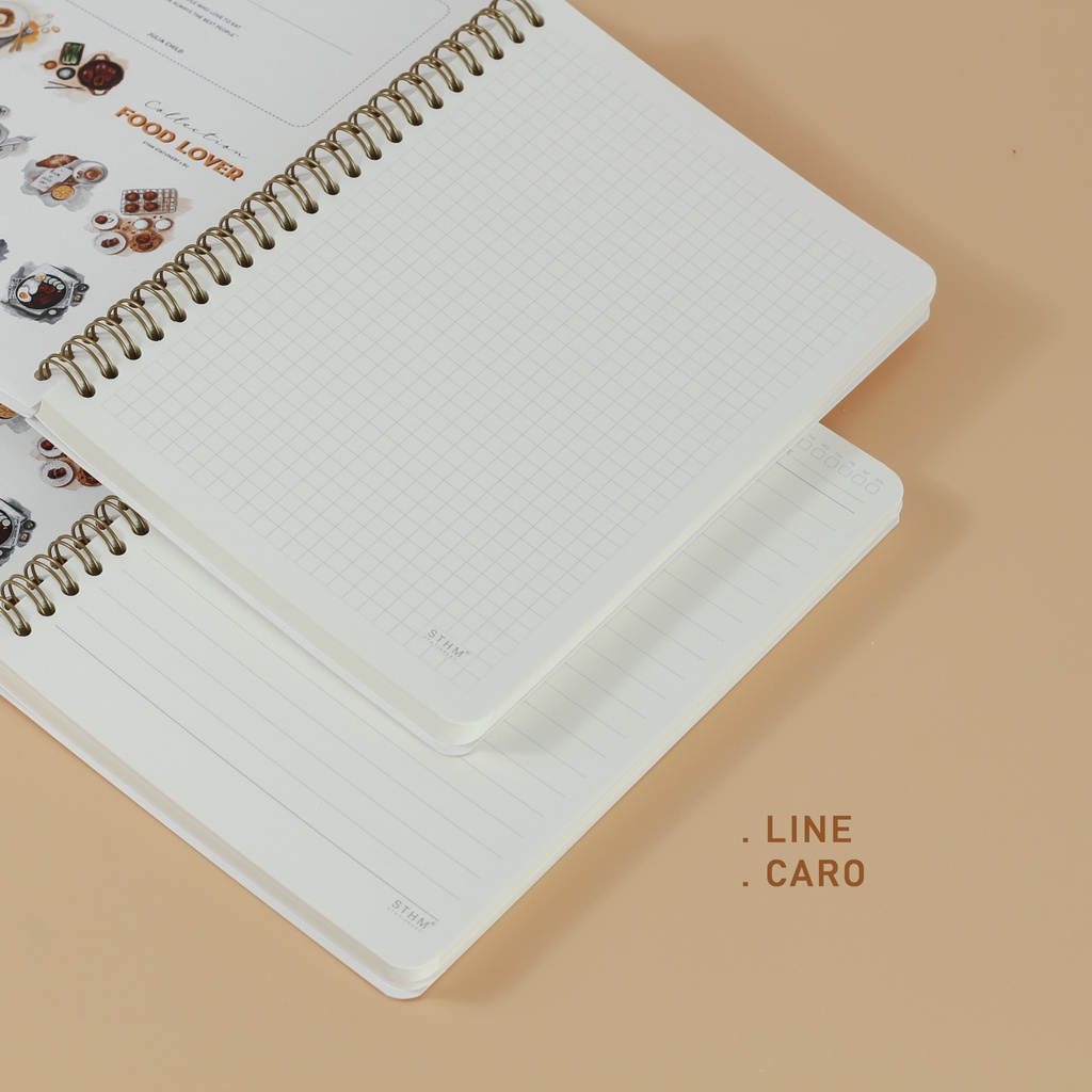 BÁNH GỐI -  Sổ tay bìa cán màng mờ - Ruột kem 100gsm - STHM stationery