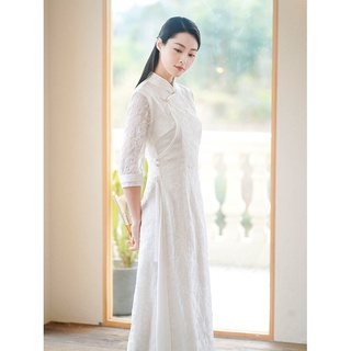 Traditional Cheongsam Dress With Buttons 2021