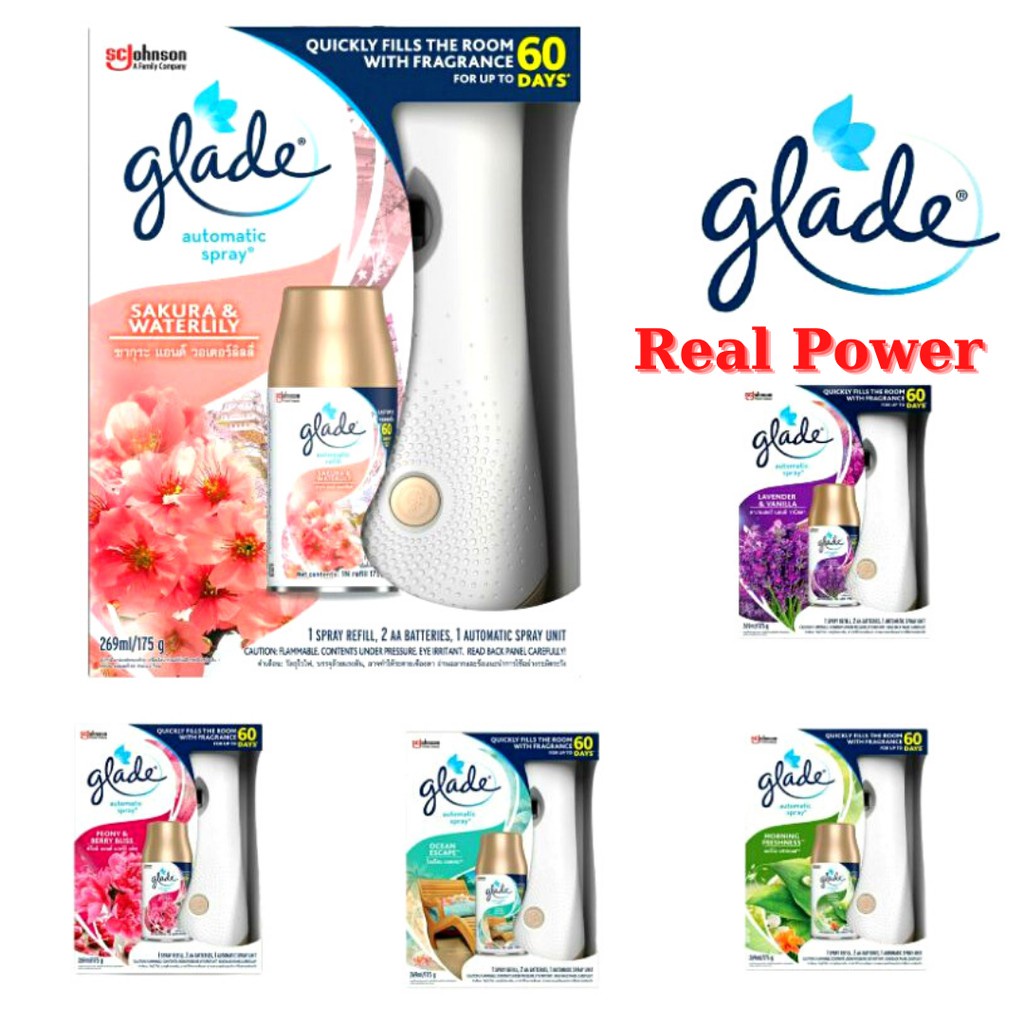 Máy Xịt Phòng Tự Động GLADE 3in1 Nhập khẩu Thái Lan có thể chọn mùi hương