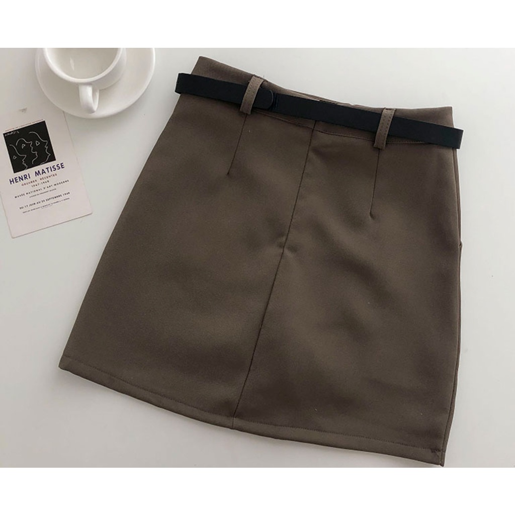 Chân váy chữ A có thắt lưng phong cách Hàn Quốc CV1 | BigBuy360 - bigbuy360.vn