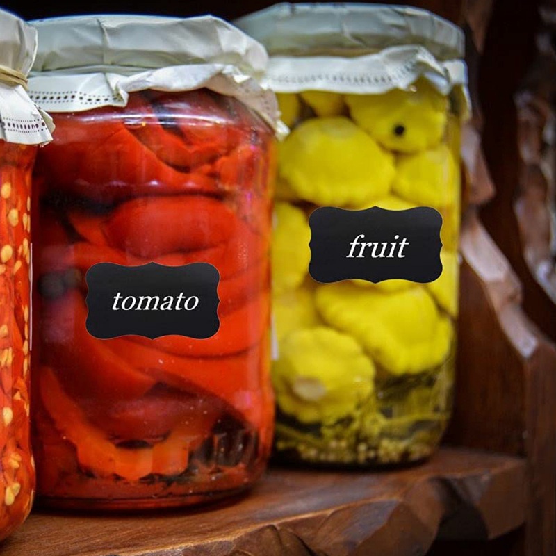 Bộ 150 Miếng Dán Bảng Đen Viết Phấn Hình Chữ Nhật Có Thể Tái Sử Dụng Kèm 1 Bút Phấn