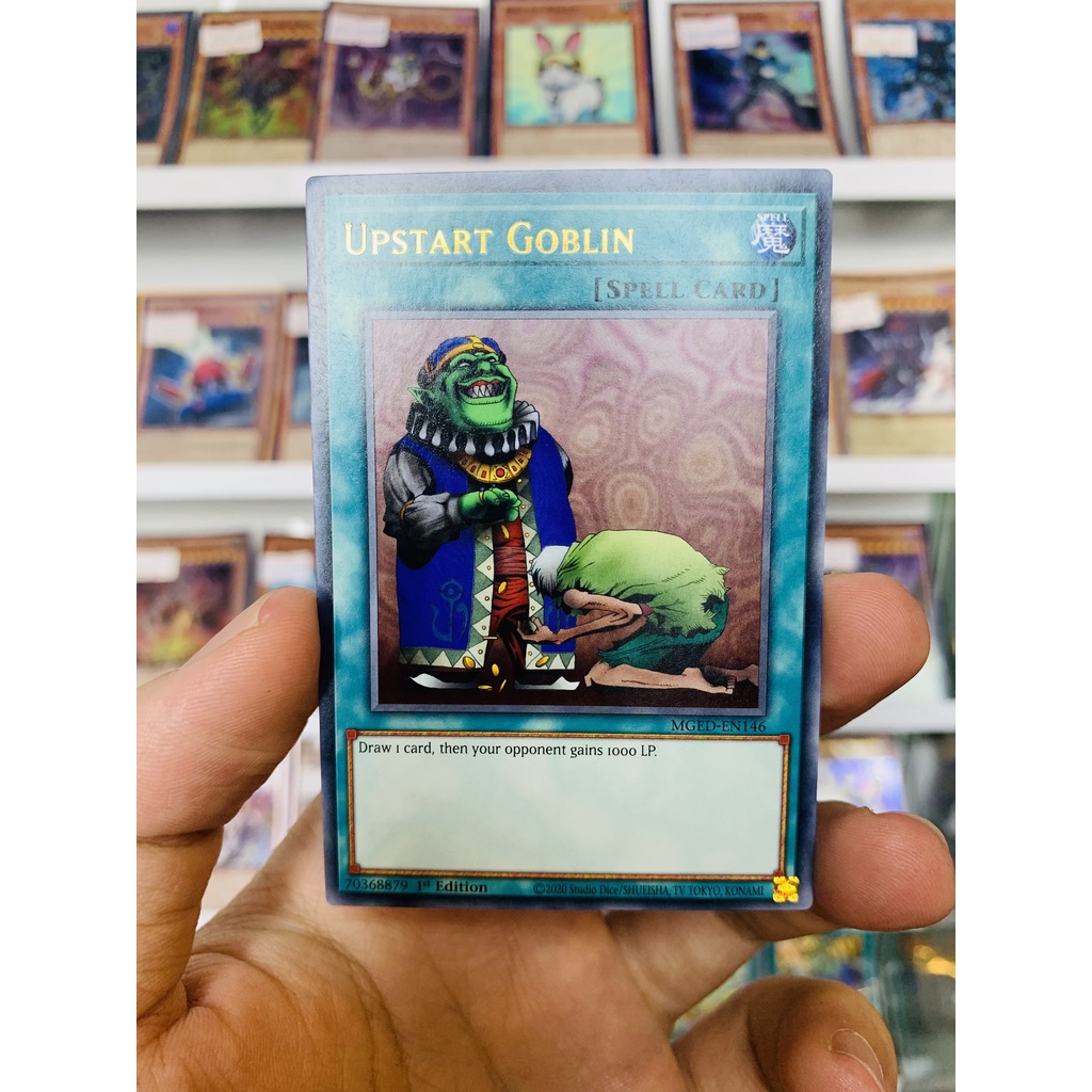 Thẻ Bài Lẻ YugiOh! Mã MGED-EN146 - Upstart Goblin - Gold-Letter Rare - 1st Edition