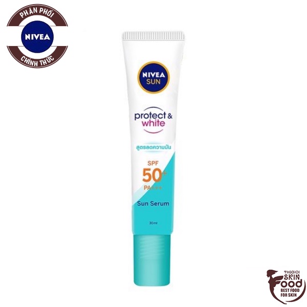 Tinh Chất Chống Nắng, Dưỡng Sáng &amp; Kiểm Soát Dầu Nivea Sun Protect &amp; White Sun Serum 30ml